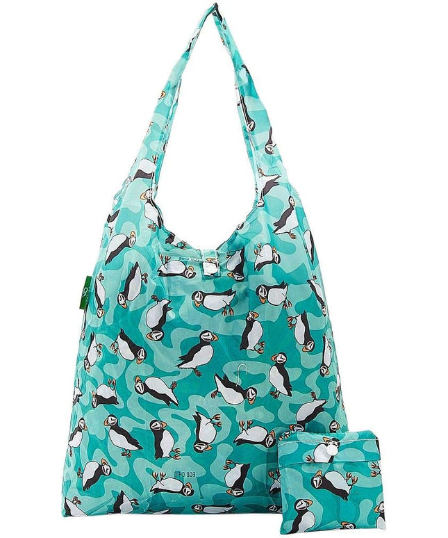 ECO CHIC Foldable Reusable Grocery Bags - Lightweight, Recycled & Reusable Shopping Bag - Waterproof Packable Tote