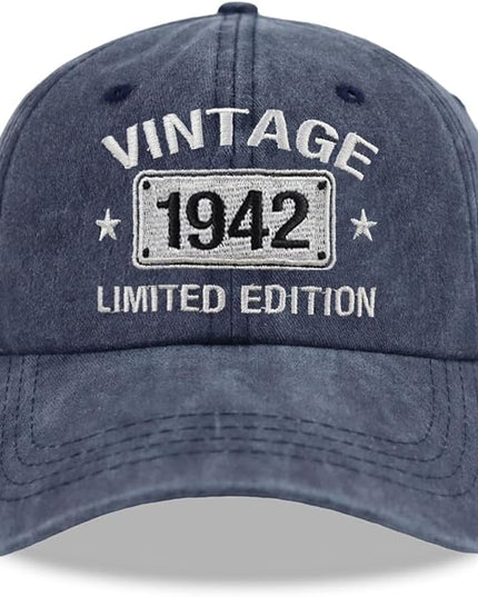 Vintage 1944 1943 1942 1941 1940 1939 1938 1937 1936 1935 Limited Edition Adjustable Embroidered Baseball Cap