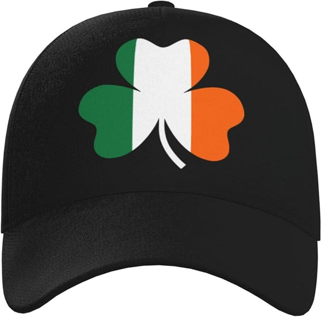 St. Patrick's Day Lucky Shamrock Hat Adjustable Irish Green Clover Baseball Cap Trucker Hat for Men Women