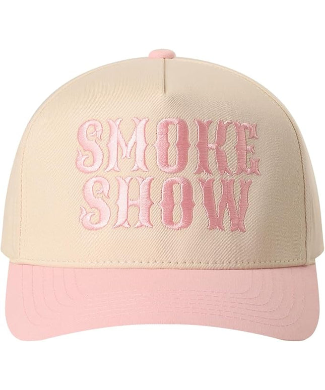 MIRMARU Two-Tone Vintage Canvas Trucker Hats for Men & Women, Adjustable Size Baseball Caps with Trendy Embroidered Design