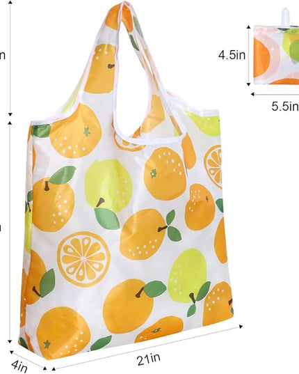 Reusable Nylon Grocery Bags – Foldable Eco Shopping Tote with Storage Pouch, Heavy-Duty 50lbs Capacity, Waterproof, Tear-Resistant, Large Capacity for Groceries, Travel, Outdoor Use (2-Pack)