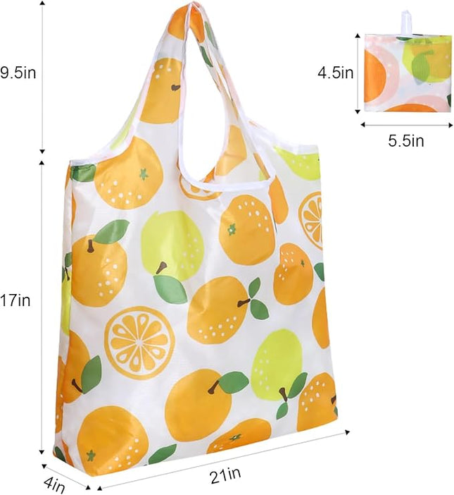 Reusable Nylon Grocery Bags – Foldable Eco Shopping Tote with Storage Pouch, Heavy-Duty 50lbs Capacity, Waterproof, Tear-Resistant, Large Capacity for Groceries, Travel, Outdoor Use (2-Pack)