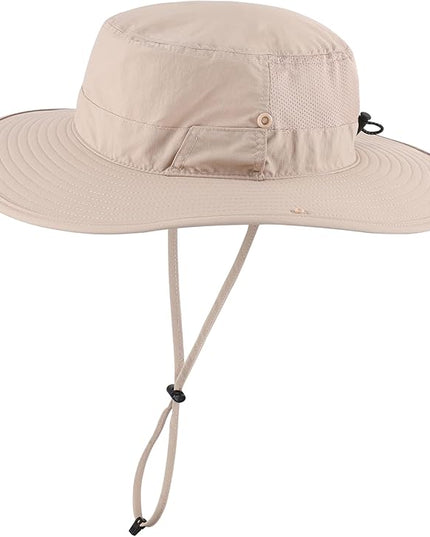 Connectyle Men's Sun Hat UPF 50+ Wide Brim Bucket Hats for Fishing Hiking Gardening Adjustable Boonie Hat Outdoor Safari Hats