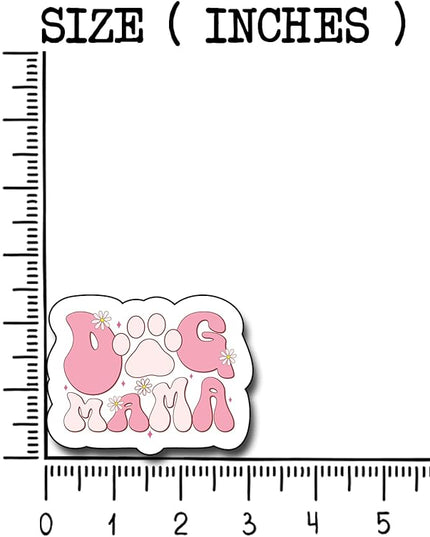 (3Pcs) Dog Mama Sticker, Decal Gifts Mom Decorate Books Laptop Phone Water Bottles Kindles Stickers Tumbler Sticker Waterproof Vinyl Decorate Sticker 3" Inch