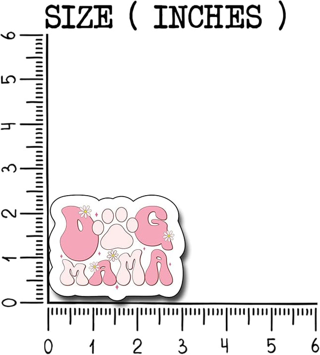 (3Pcs) Dog Mama Sticker, Decal Gifts Mom Decorate Books Laptop Phone Water Bottles Kindles Stickers Tumbler Sticker Waterproof Vinyl Decorate Sticker 3" Inch
