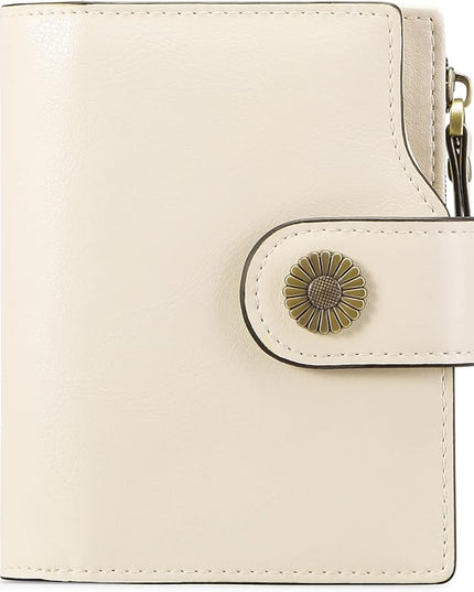 FALAN MULE Small Wallet for Women Leather Bifold Compact Small Womens Wallet with RFID Blocking
