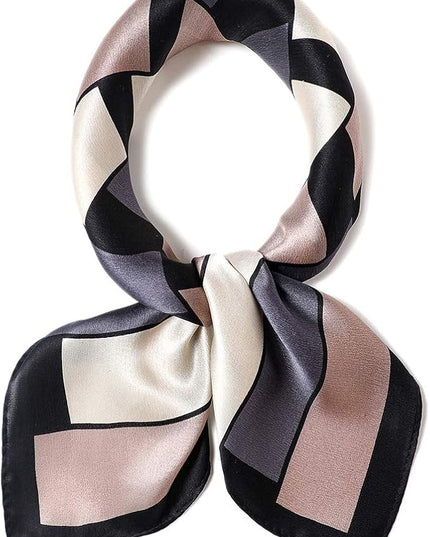 ANDANTINO 100% Mulberry Silk Scarf -21” Lightweight Square Neckerchief – Breathable Digital Printed Scarves with Gift Packed