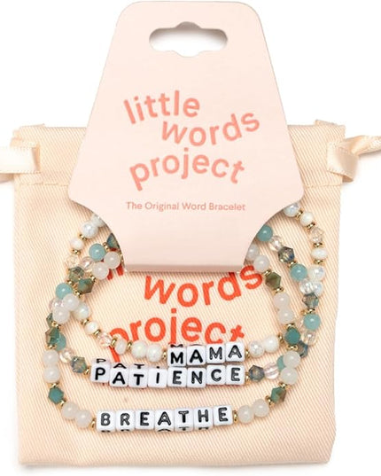 Little Words Project Mother's Day Gifts, The Original Word Bracelet, Made with Colorful Beads and Plated Brass Hardware, Handcrafted Design & Positive Message