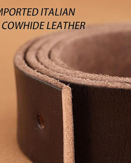 DOOPAI Men's Genuine Leather Casual Belt -Full Grain Leather Belt for Men- 1.5" Handmade Jeans Belt with Gift Box
