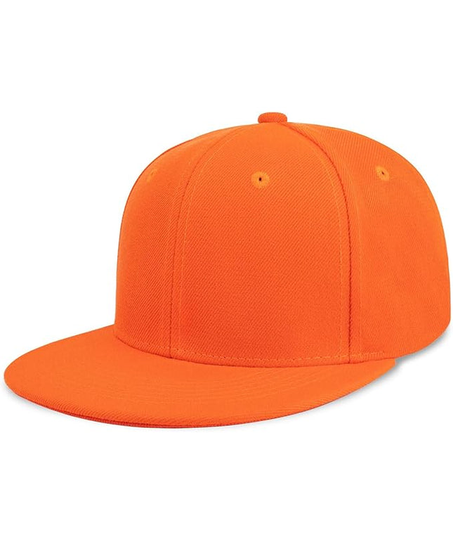 CHOK.LIDS Flat Bill Visor Classic Snapback Hat Blank Adjustable Brim High Top End Trendy Color Style Plain Tone Baseball Cap
