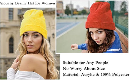 LAKIBOLE Winter Beanie Hats for Men Slouchy Beanies for Women Teenage Boys Girls