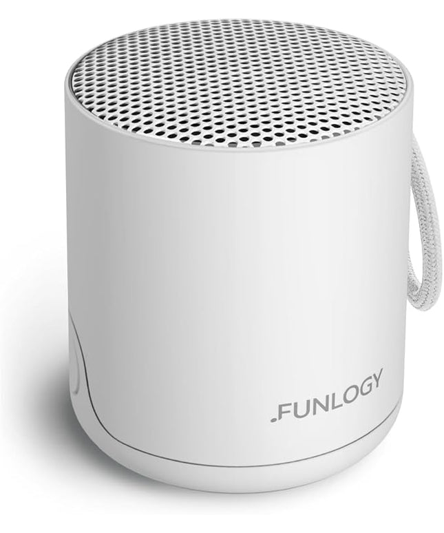 Portable Mini2 Bluetooth Speaker, Wireless Portable Speaker with Deep Bass, IPX7 Waterproof, TWS Stereo Pairing, Built-in Mic, Small Speaker for Shower, Outdoor, Travel, White