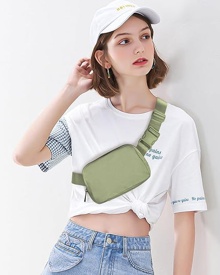 Belt Bag for Women Fanny Pack Crossbody Bags for Women Fashion Waist Packs with Adjustable Strap Gifts for Teenage Girls Women Men (khaki Green)