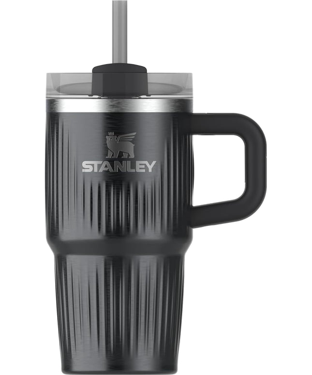 STANLEY Quencher H2.0 Tumbler with Handle and Straw 20 oz | Flowstate 3-Position Lid | Cup Holder Compatible for Travel | Insulated Stainless Steel Cup | BPA-Free | Fluted Black