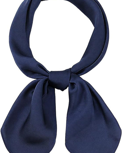 CHUNG Women's Square Satin Scarf 27.5" Bandanas Solid 50s Retro Neck Scarves Emulation Silk Handbag Hair Ribbons Necktie