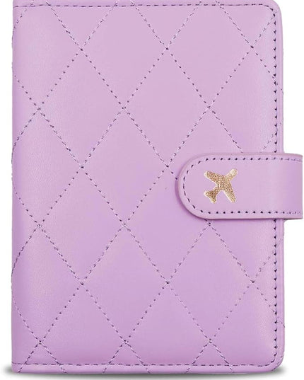 Melsbrinna Rfid Passport Holder for Travel women/Men, Cute Passport Wallet Rfid Blocking Card Slots, Rfid Passport Cover/CaseTravel Wallet, Passport Book Holder (1, LG PURPLE)