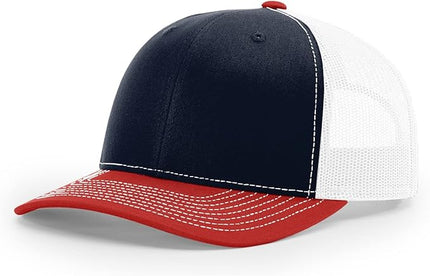 Richardson 112 Trucker Hat - Premium Adjustable Snapback Hat - Structured Six Panel Richardson Blank Caps