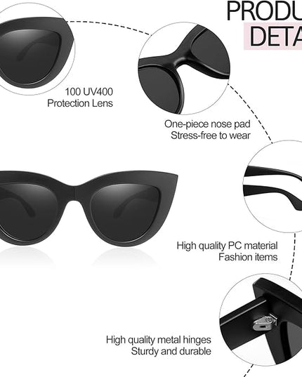 Joopin Polarized Cat Eye Sunglasses for Women Vintage Cateye Sun Glasses UV400 Protection