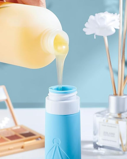 INSFIT Travel Bottles for Toiletries, TSA Approved 3oz Travel Size Toiletries, BPA Free Leak Proof Squeezable Silicone Tubes Travel Essentials for Shampoo Conditioner Lotion Soap