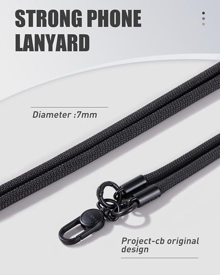 project-cb Phone Wrist Strap×1,Phone Tether Tab×2,Phone Wristlet,Phone Lanyard Wrist Strap,Key Holder,Keychain,Key Ring×2 (Black)