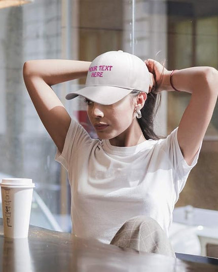 Baseball Cap Custom Personalized Text Dad Hats for Men & Women Strap Closure