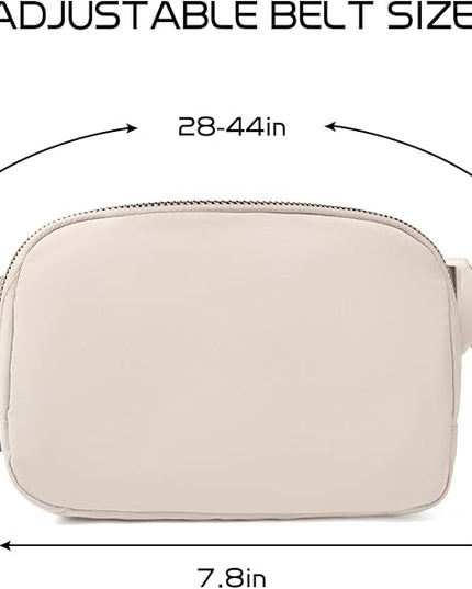 Belt Bag for Women Fanny Pack Crossbody Bags for Women Fashion Waist Packs with Adjustable Strap Gifts for Teen Girls Women Men (Beige)