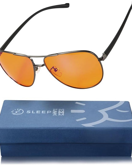 100% Blue Light Blocking Glasses - Women + Men - Better Sleep - Anti Eye Strain Protection - Computer Screens Gaming