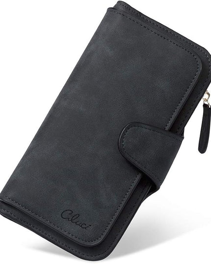 CLUCI Wallet For Women PU Leather RFID Blocking Womens Wallet Bifold Card Holder with ID Window Gifts for Women Birthday | RFID Blocking, Designer, Trifold, Card Holder, ID Window