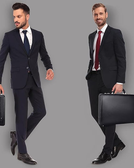 DA LV Full Grain Leather Briefcase for Men - Business Laptop Bag - Imported Handmade Leather Bag - Attache -Men Gifts