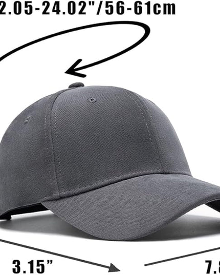 Classic Low Profile Baseball Cap for Men Women Adjustable Cotton Trucker Hats Dad Hat Plain Cap