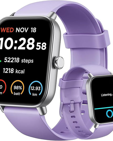 Gydom Smart Watches for Women for Android & iPhone, Alexa Built-in, 1.8" Smartwatch with Heart Rate/SpO2/Sleep/Stress, IP68 Waterproof Fitness Tracker, 100+ Sports Modes, Purple