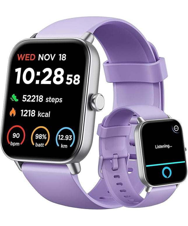 Gydom Smart Watches for Women for Android & iPhone, Alexa Built-in, 1.8" Smartwatch with Heart Rate/SpO2/Sleep/Stress, IP68 Waterproof Fitness Tracker, 100+ Sports Modes, Purple