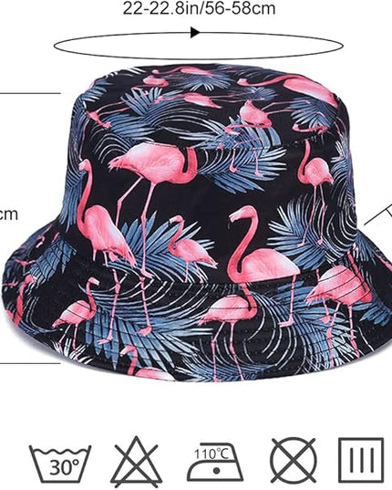 Malaxlx Unisex Bucket Hat Beach Sun Hat Aesthetic Fishing Hat for Men Women Teens, Reversible Double-Side-Wear