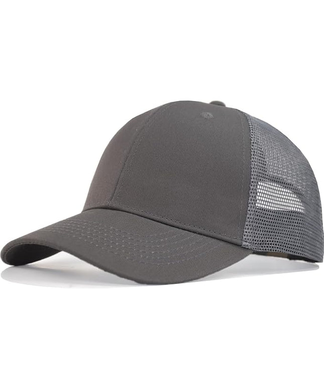 TSSGBL Classic Mesh Trucker Hat, Small & OSFM & XXL Options, Men Women Basic Adjustable Snapback Plain Blank Baseball Cap