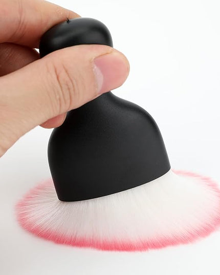 Car Detailing Brush, Soft Bristle Cleaning Brush, Scratch-Free Auto Duster Tool for Dashboard, Air Vents, Leather & Interior Cleaning (Black&Pink with Cap)