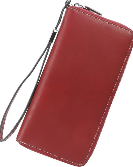 Lavemi Small Compact Women Wallet RFID Blocking Genuine Leather Bifold Purse with ID Windows