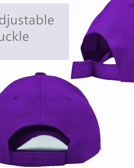 Glory Max Plain Baseball Cap Hook & Loop Strap Adjustable Solid Blank Curved Visor Hat