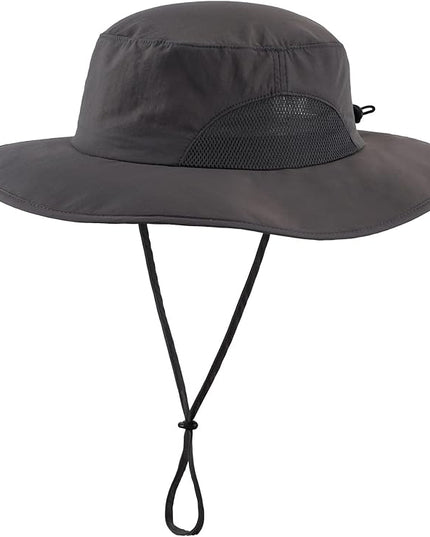 Home Prefer UPF50+ Mens Sun Hat Wide Brim Fishing Hat for Men UV Protection Womens Beach Bucket Hat for Golf Hiking Gardening