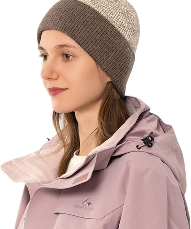 Stylish Wool Knit Short Cuff Fisherman Beanie for Men and Women Patchwork Color Unisex Cap Warm Winter Christmas Hat
