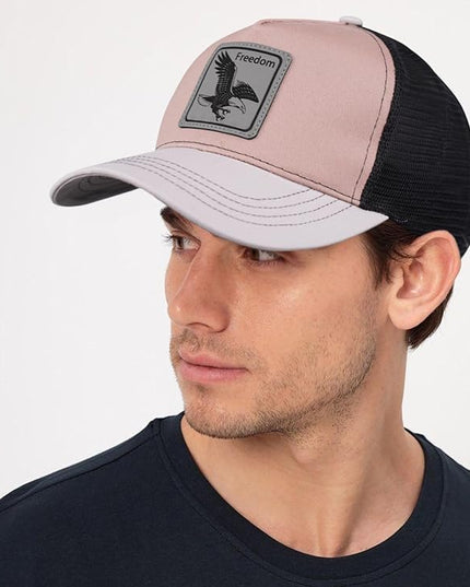 Animal Trucker Hats Leather Pattern Adjustable Snapback Mesh Animal Baseball Cap for Men