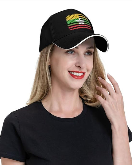 Unisex Baseball Cap Trucker Dad Hat for Men Women Adjustable Outdoors Sun hat Black