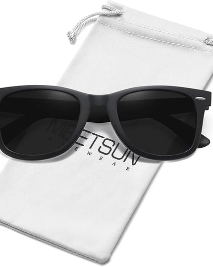 MEETSUN Polarized Sunglasses for Women Men Classic Retro Square Frame Driving Sun Glasses UV Protection