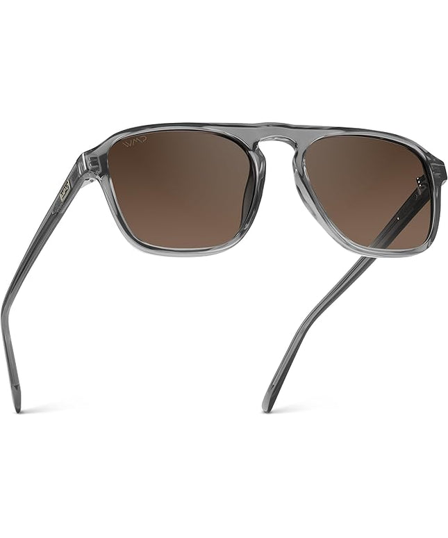 WearMe Pro Polarized Modern Aviator One-Bridge Square Mens Sunglasses