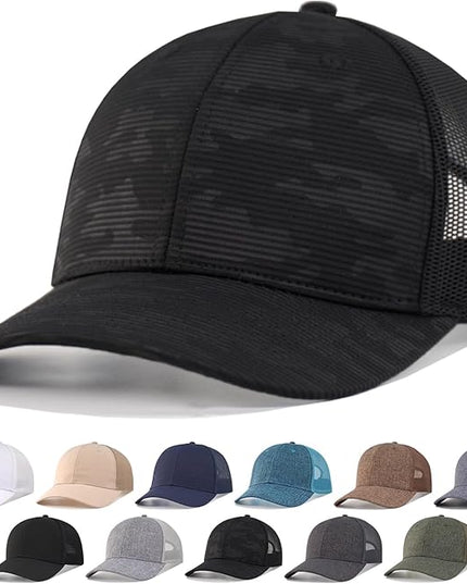 CYGTE XXL Plus Size Trucker Hat Snapback Baseball Cap- Big Head Fit Up to Size 8 Men's Mesh-Back Ball Cap