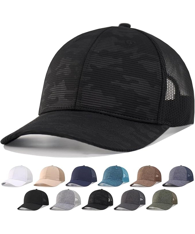 CYGTE XXL Plus Size Trucker Hat Snapback Baseball Cap- Big Head Fit Up to Size 8 Men's Mesh-Back Ball Cap