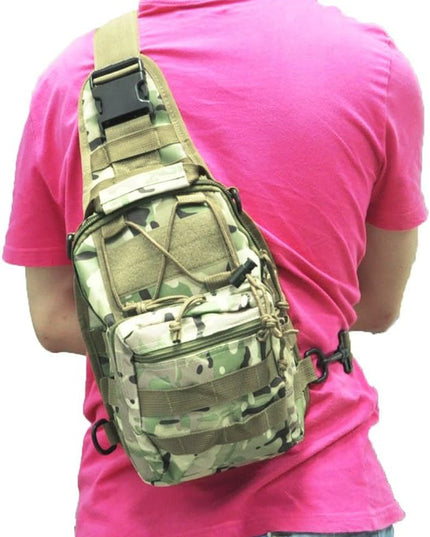 Qcute Tactical Backpack, Waterproof Military Cross-body Molle Sling Shoulder Backpack Chest Bag for Outdoor Every Day Carry