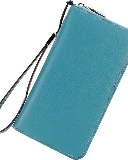 Lavemi Small Compact Women Wallet RFID Blocking Genuine Leather Bifold Purse with ID Windows