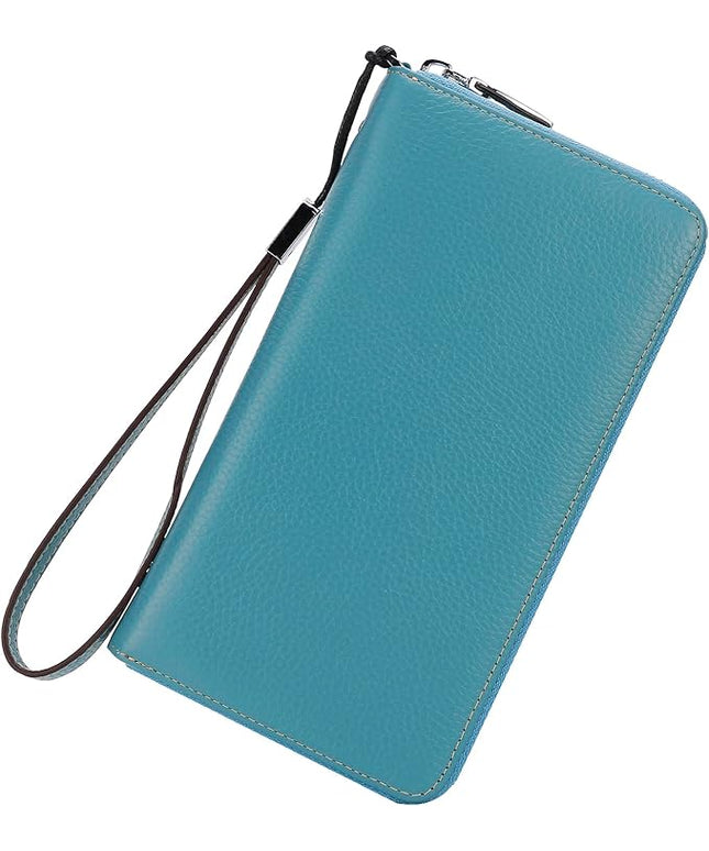 Lavemi Small Compact Women Wallet RFID Blocking Genuine Leather Bifold Purse with ID Windows