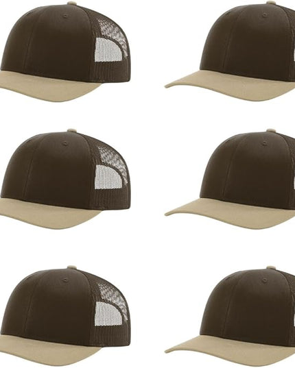 Richardson 112 Classic Six-Panel Adjustable Snapback Trucker Cap | Bulk Packs Available