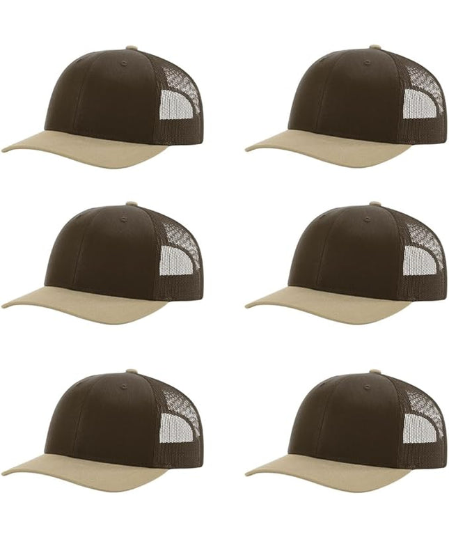 Richardson 112 Classic Six-Panel Adjustable Snapback Trucker Cap | Bulk Packs Available